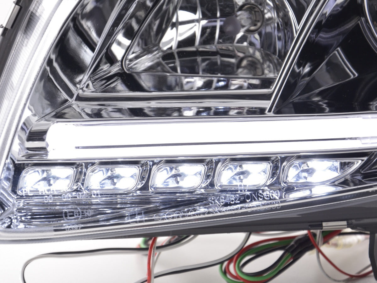 Scheinwerfer Set Daylight LED Tagfahrlicht Opel Insignia 08-13 chrom Scheinwerfer Set Daylight LED Tagfahrlicht Opel Insignia 08-13 chrom